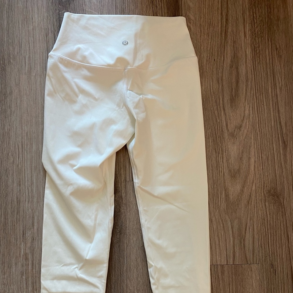 Full length white leggings